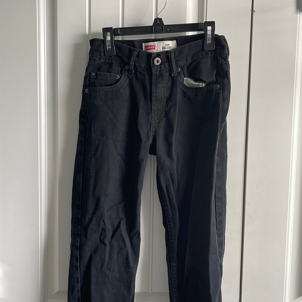 Boys pants: 550 black (12 slim)